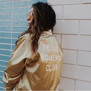 Western Darlin The OG Texas Women’s Club Gold Bomber Size Small